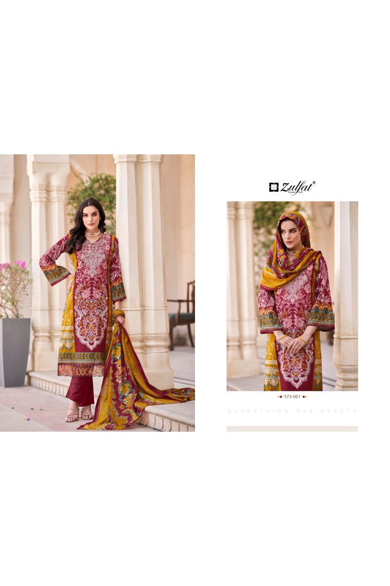 Zulfat Gulrez Vol-3  Exclusive Wear Cotton Printed Dress Material Collection