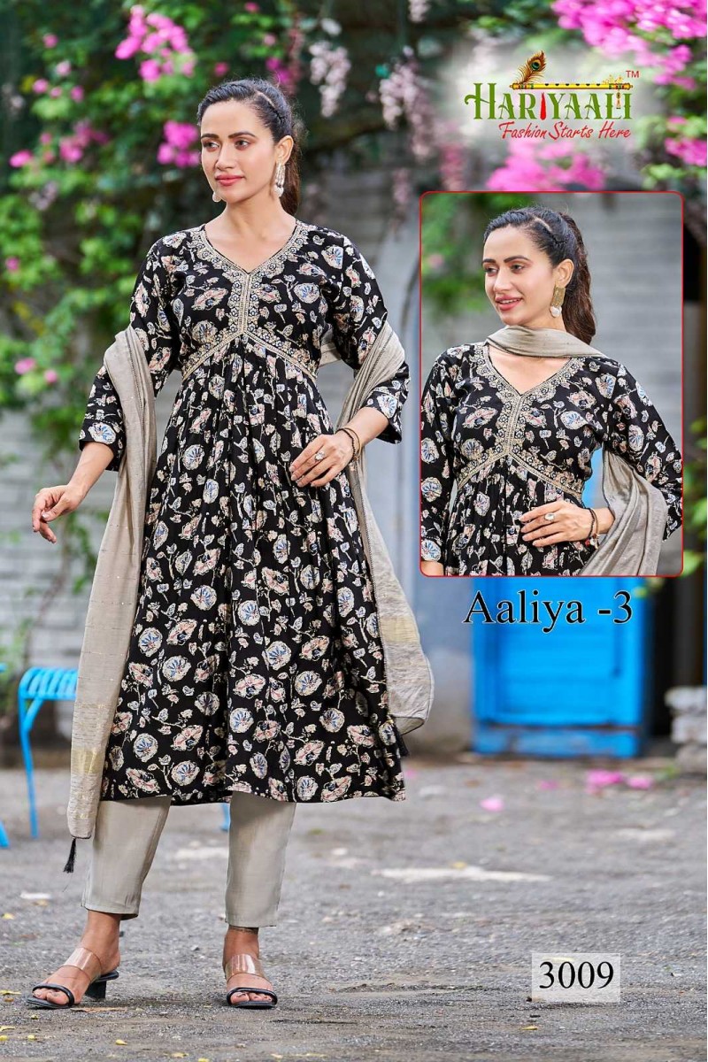Hariyali Aaliya Vol-3-3009 Anarkali Style Size Set Kurtis Set Collection