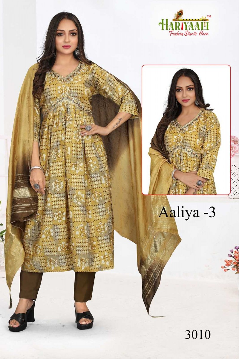 Hariyali Aaliya Vol-3-3010 Anarkali Style Size Set Kurtis Set Collection