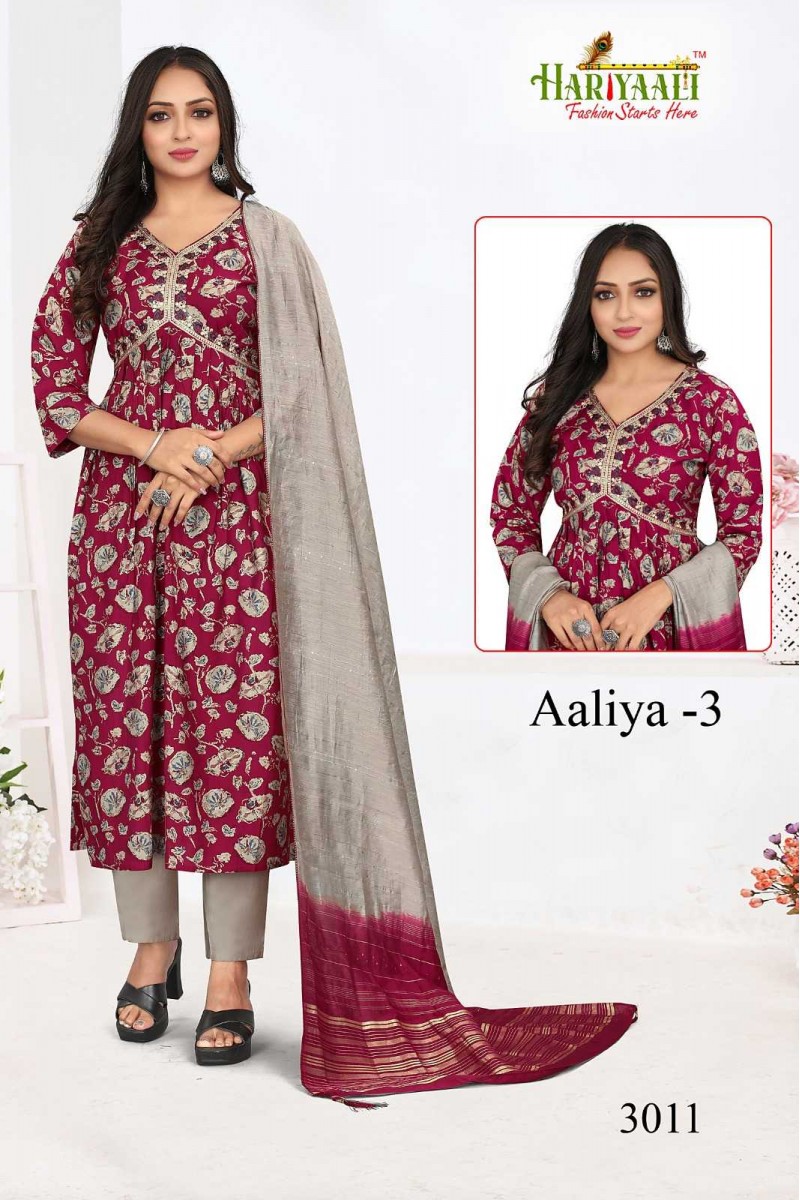 Hariyali Aaliya Vol-3-3011 Anarkali Style Size Set Kurtis Set Collection