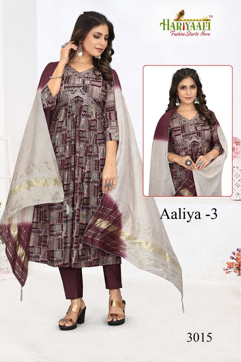 Hariyali Aaliya Vol-3-3015 Anarkali Style Size Set Kurtis Set Collection
