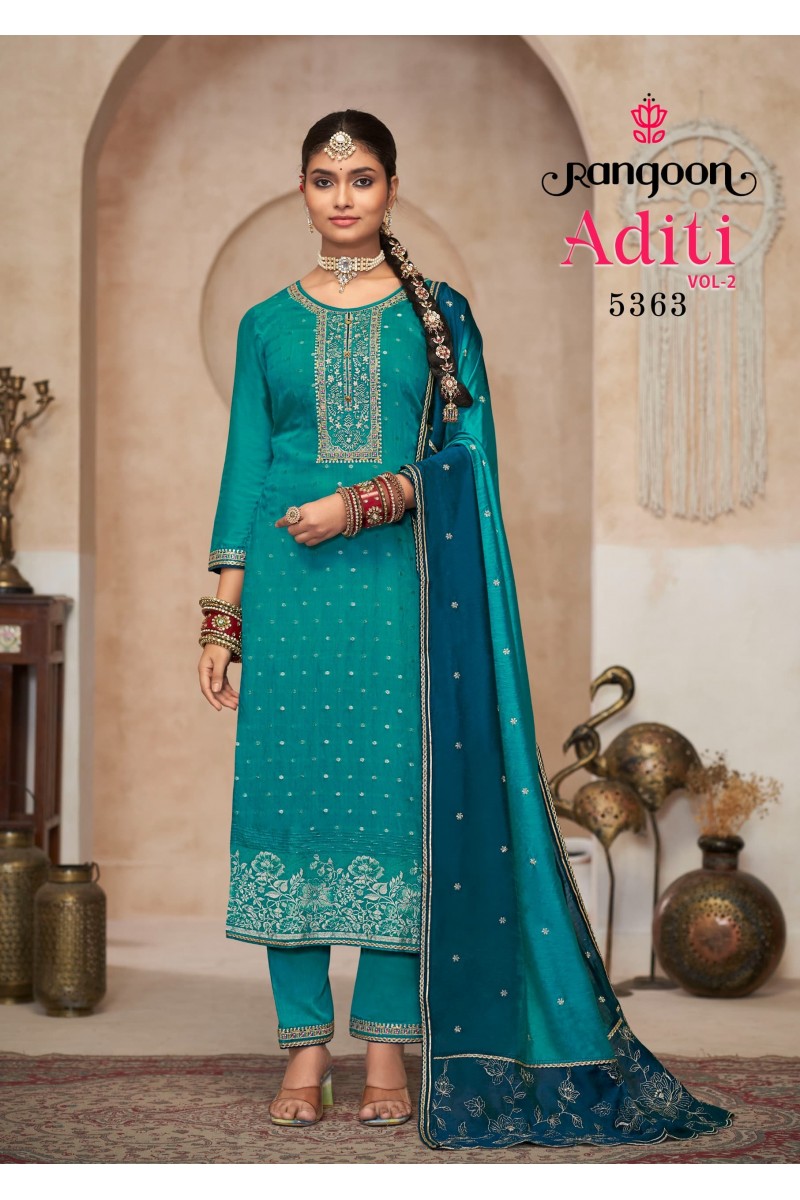 Rangoon Aditi Vol-2 Exclusive Designer Kurti Pant With Dupatta Catalogue