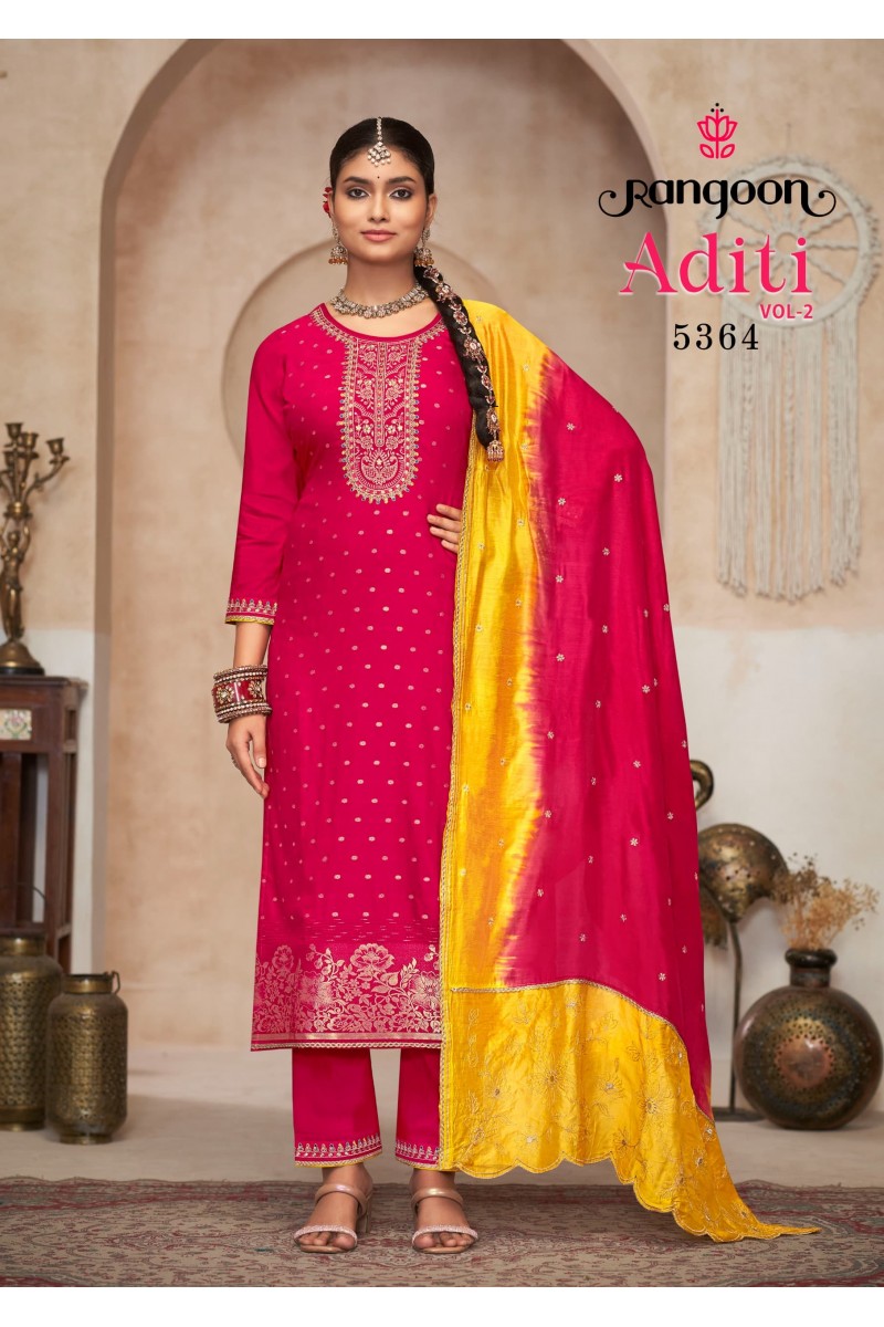 Rangoon Aditi Vol-2 Exclusive Designer Kurti Pant With Dupatta Catalogue