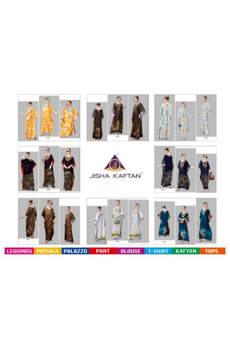 Afreen Vol-8 Designer Polyester Crepe Casual Wear Kaftan Kurti Set