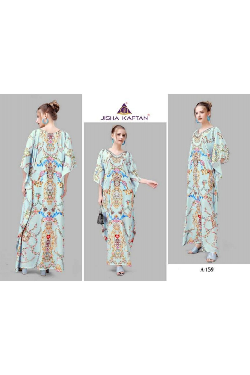 Afreen Vol-8 Designer Polyester Crepe Casual Wear Kaftan Kurti Set