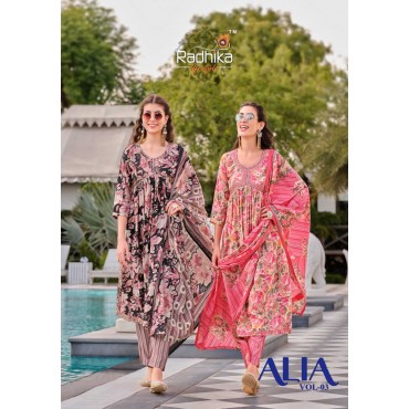 Radhika Lifestyle Alia Vol-3 Women Wear Muslin Kurti Catalogue Set