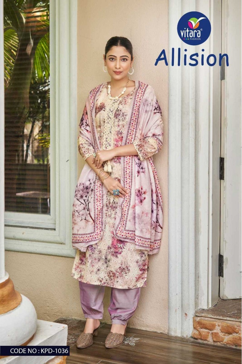Vitara Fashion Allision-Kpd-1036 Festive Wear Combo Set Kurti Designs