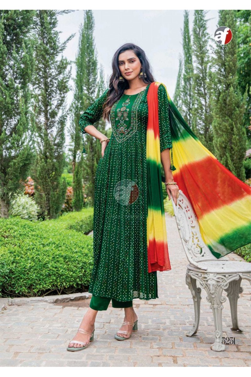 Anju Fabrics Bandhan Vol-3 Kurti With Bottom Dupatta Catalogue Set