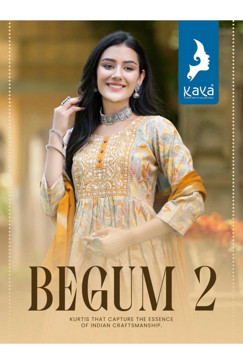 Kaya Begum Vol-2 Printed Exclusive Naira Style Kurti New Design