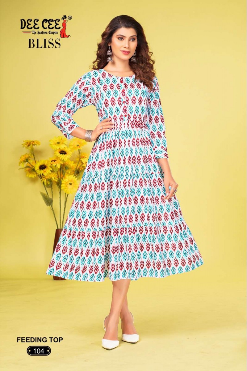 Dee Cee Bliss Wholesale Fancy Rayon With Feeding Kurti Collection