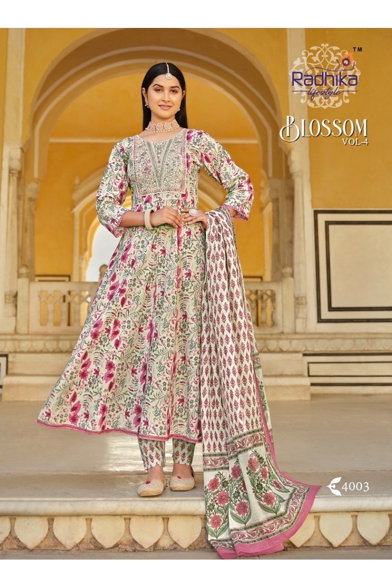Radhika Lifestyle Blossom Vol-4 Stylish Cotton Printed Wholesale Kurtis
