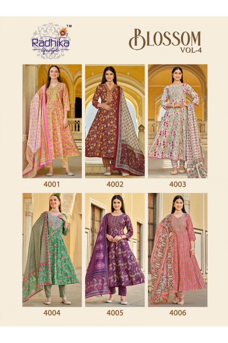 Radhika Lifestyle Blossom Vol-4 Stylish Cotton Printed Wholesale Kurtis