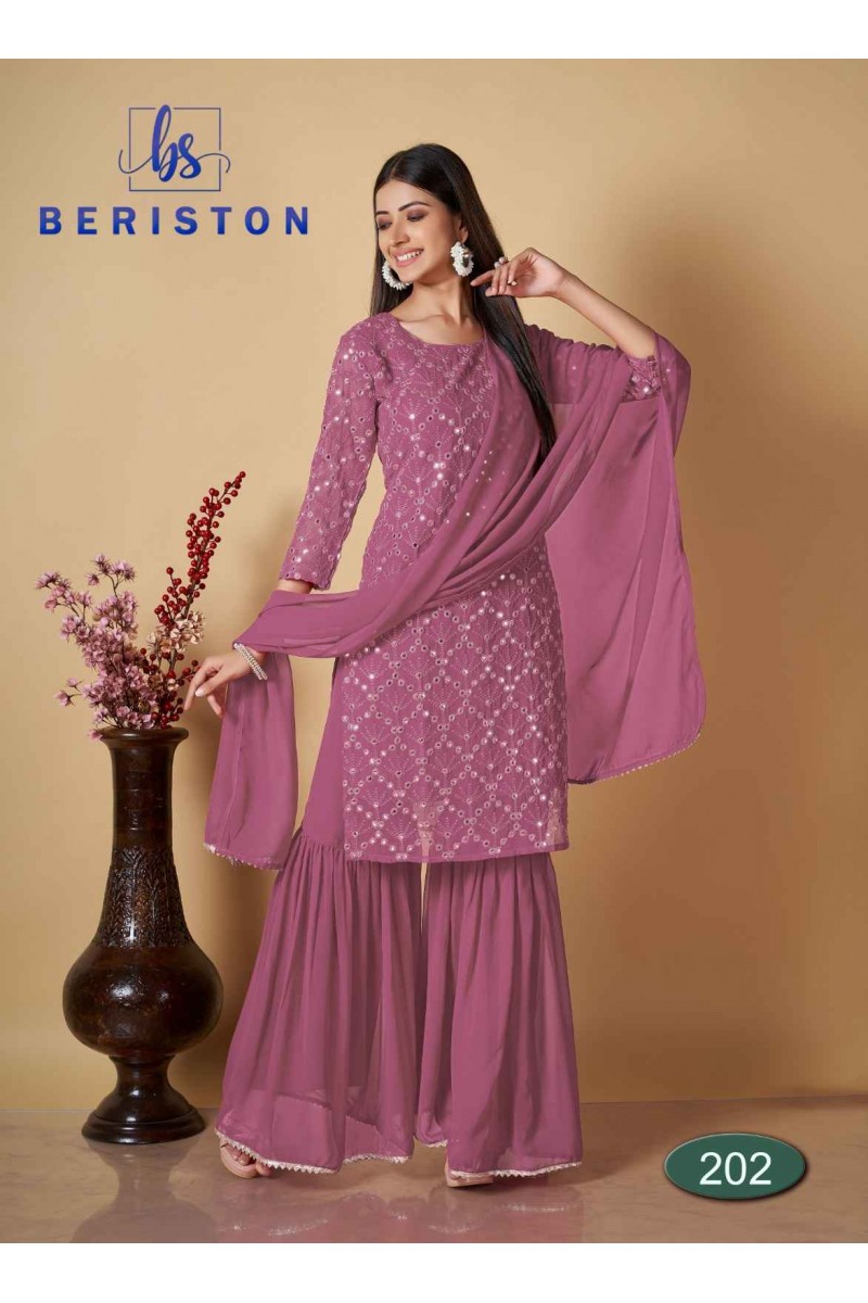 Beriston Bs Vol-2 Fancy Designer Gharara Kurti Catalog Set Garment