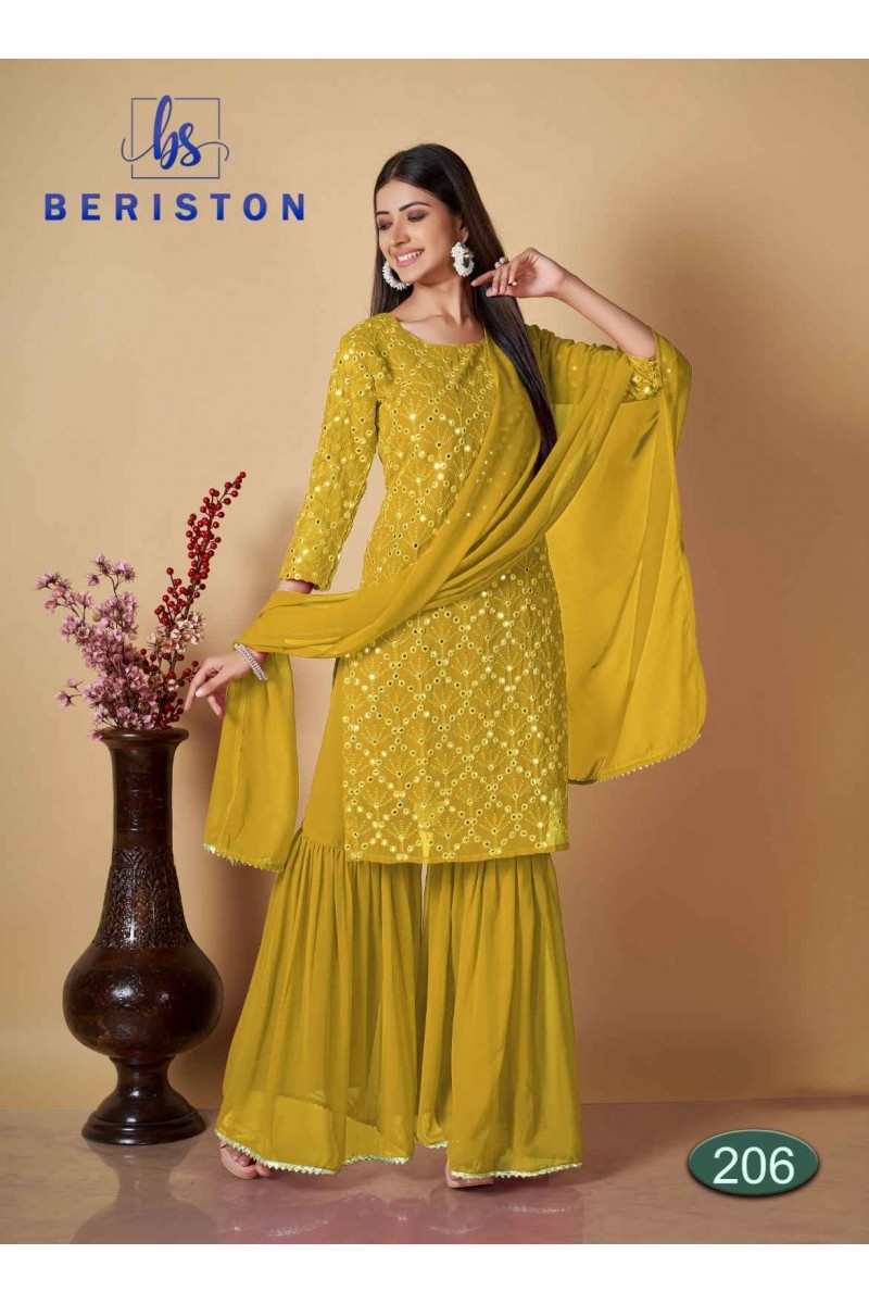 Beriston Bs Vol-2 Fancy Designer Gharara Kurti Catalog Set Garment