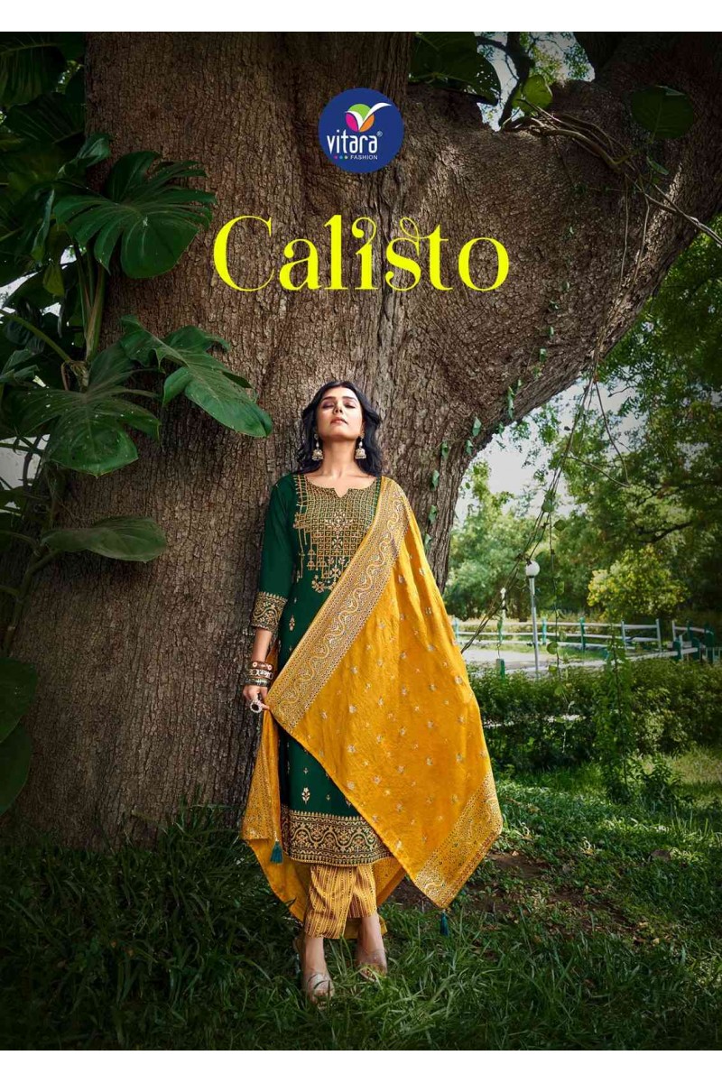 Vitara Fashion Calisto Readymade Full Stitch Rayon Kurti Catalogue Set