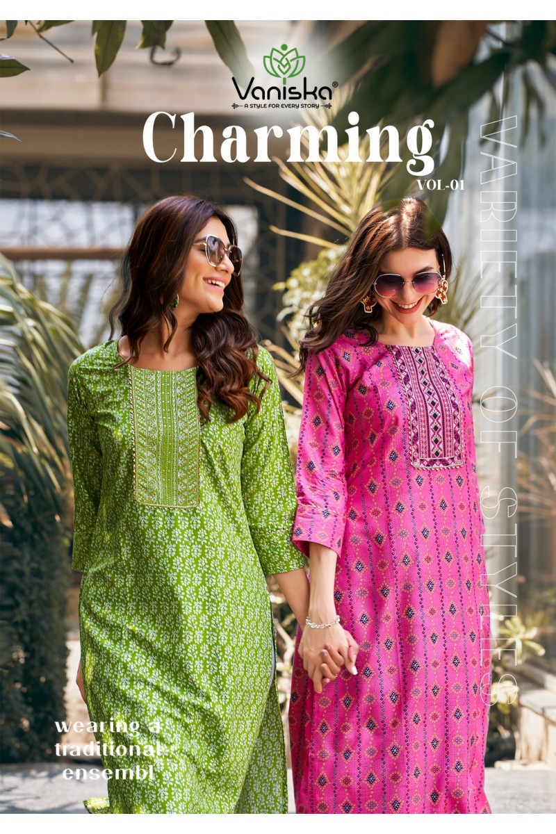 Vaniska Charming Vol-1 Daily Wear Designer Printed Only Kurtis Catalogues