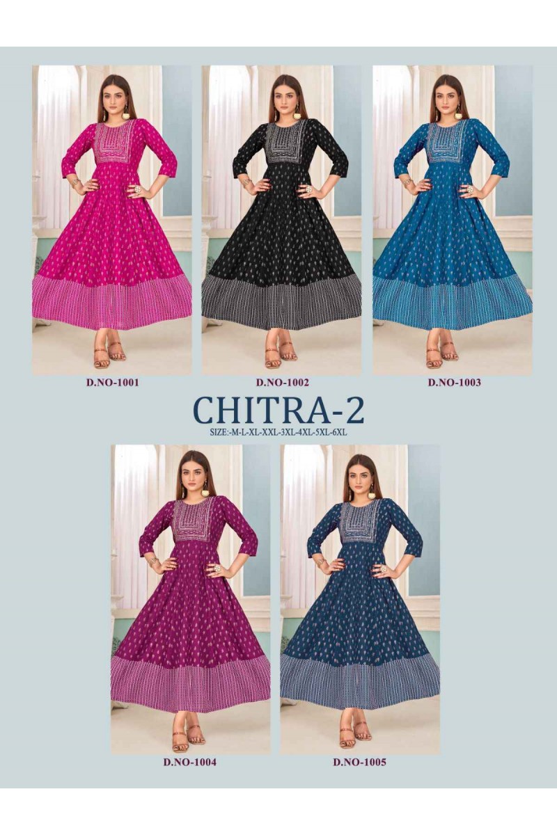 Chitra Vol-2 Design Readymade Women's Wear Latest Rayon Kurtis