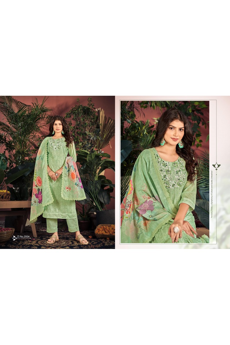 Isavasyam Cotton Chikan Applique Vol-2 Women's Wear Kurtis Collection