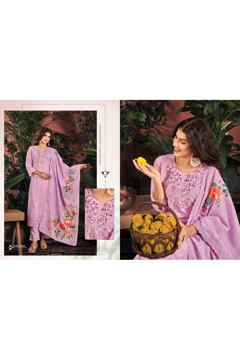 Isavasyam Cotton Chikan Applique Vol-2 Women's Wear Kurtis Collection