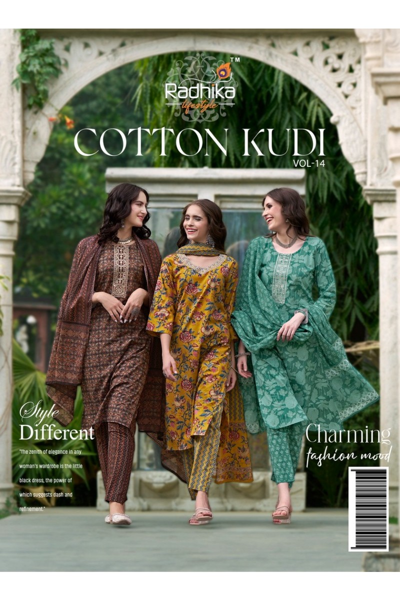 Radhika Lifestyle Cotton Kudi Vol-14 Designer Cotton Printed Kurtis Apparels