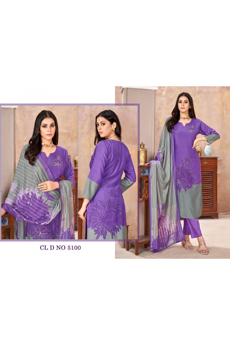 Colorx D.No-5100 Designer Muslin Combo Size Set Kurtis Manufacturer