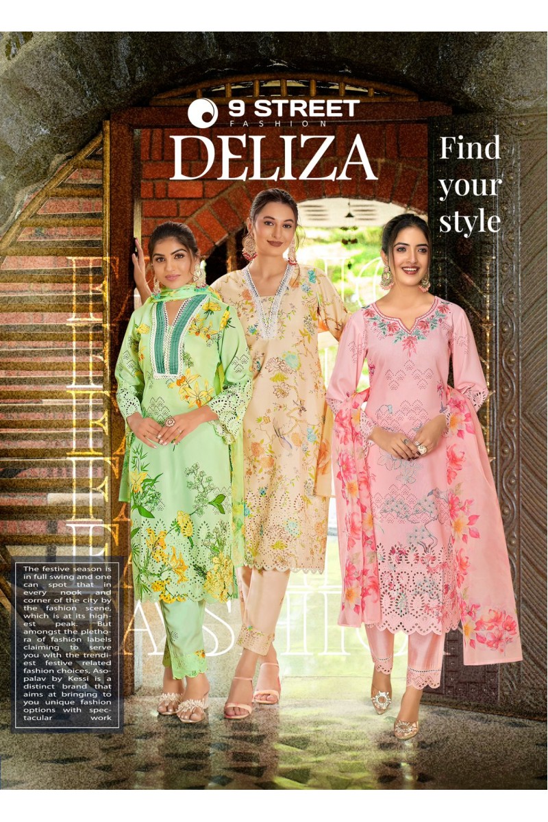 9Street Delliza Designer Straight Viscose Latest Kurti Designs Apparels