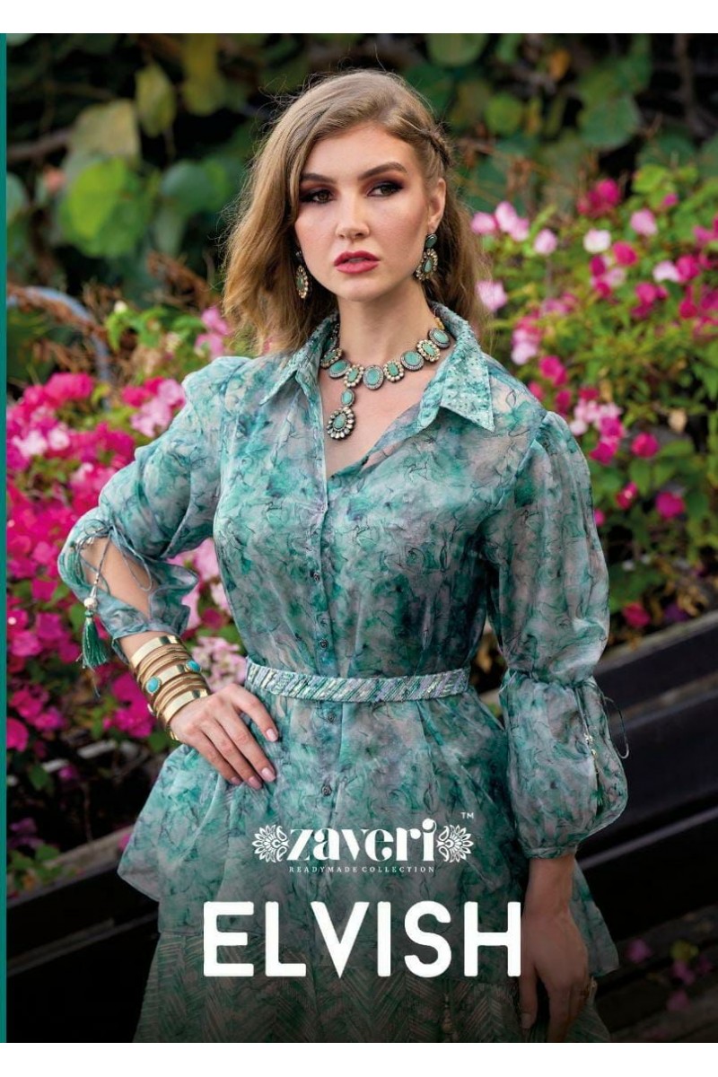 Zaveri Elvish Wholesale Designer Wear Top With Skirt Kurtis Collection