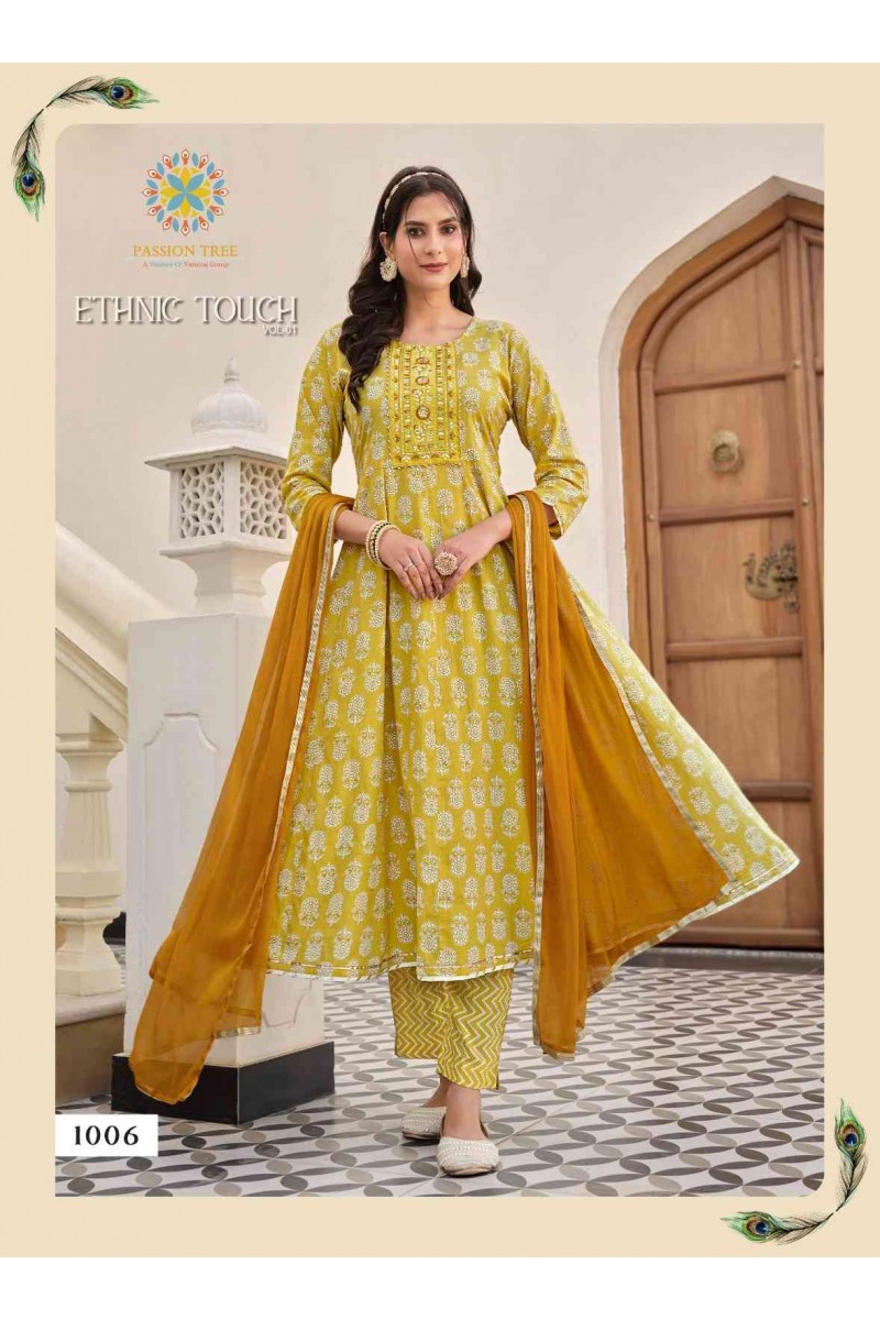 Passion Tree Ethnic Touch Vol-1 Designer Ready Made Kurtis Collection