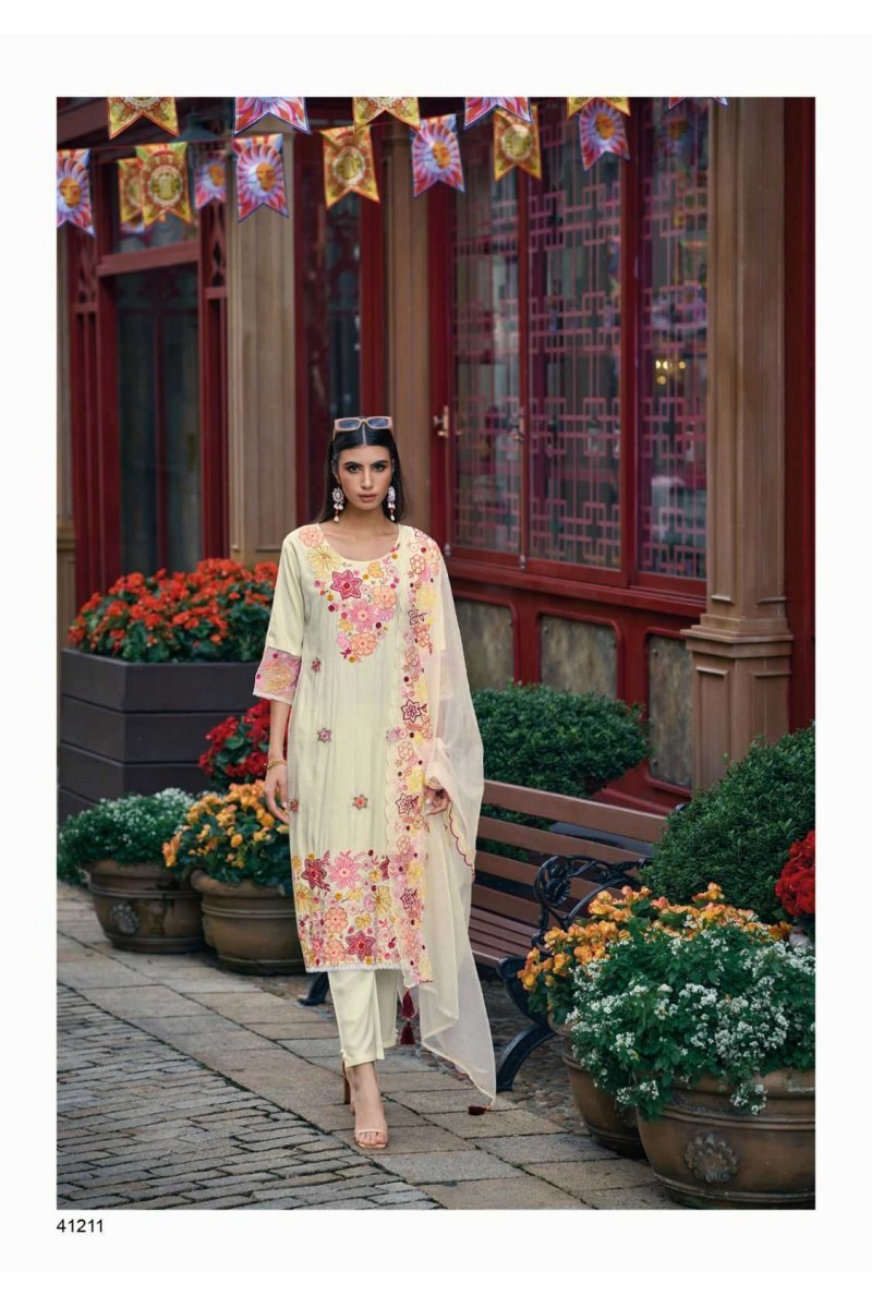 Kailee Fashion Fleur Vol-4 Designer Kurti Pant Dupatta Set New Collection