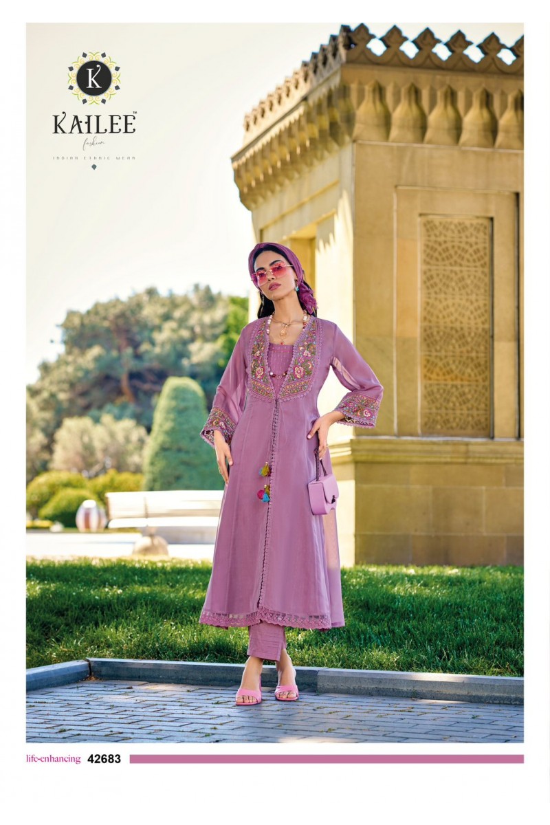 Kailee Fashion Floral Vol-2 Stitched Kurtis And Pant And Jacket Manufacturer