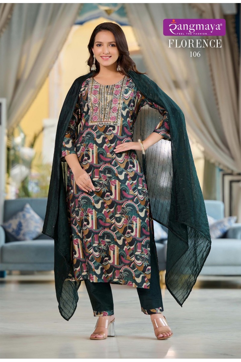 Rangmaya Florence Fancy Modal Silk Readymade 3 Piece Designs Apparels