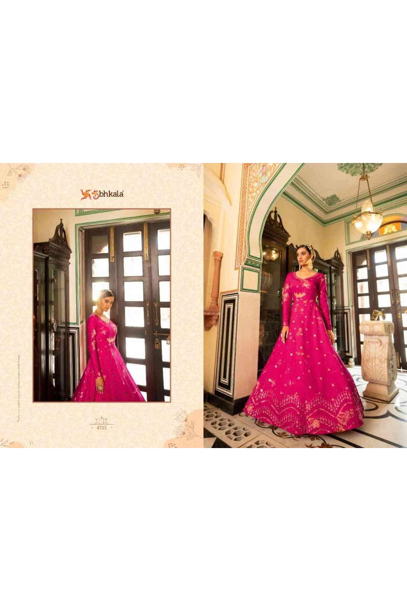 Shubhkala Flory Vol-20-4735 Designer Look Anarkali Gown Collection