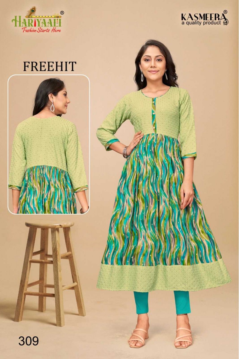 Hariyali Freehit-309 Capsule Printed Anarkali Size Set Kurtis Garment
