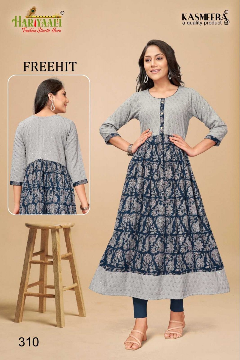 Hariyali Freehit-310 Capsule Printed Anarkali Size Set Kurtis Garment