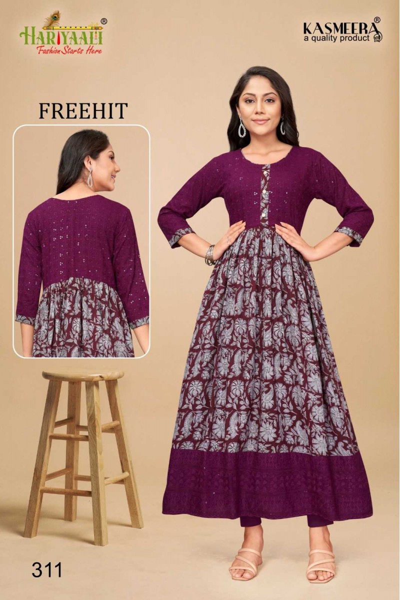 Hariyali Freehit-311 Capsule Printed Anarkali Size Set Kurtis Garment