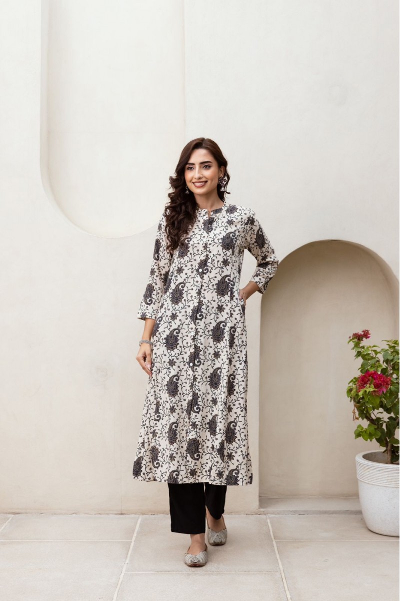 G-1107 Straight Cut Rayon Kurti Bottom With Dupatta Combo Size Set