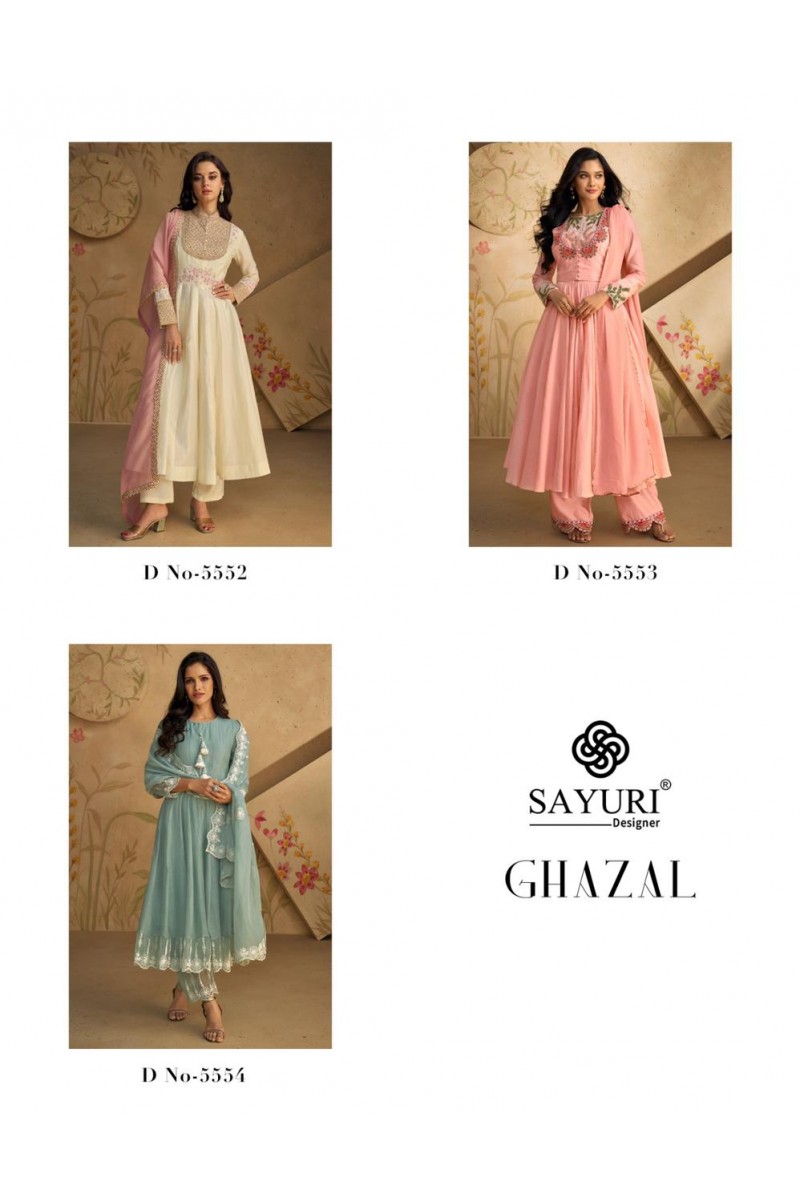 Sayuri Gazal Partywear Silk Designer Readymade Kurtis Manufacturer