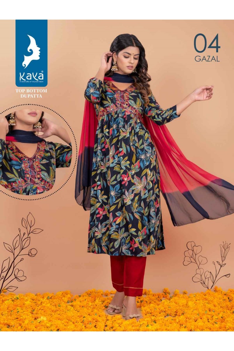 Kaya Gazal Exclusive Ready To Wear Designer Kurtis Set Collection