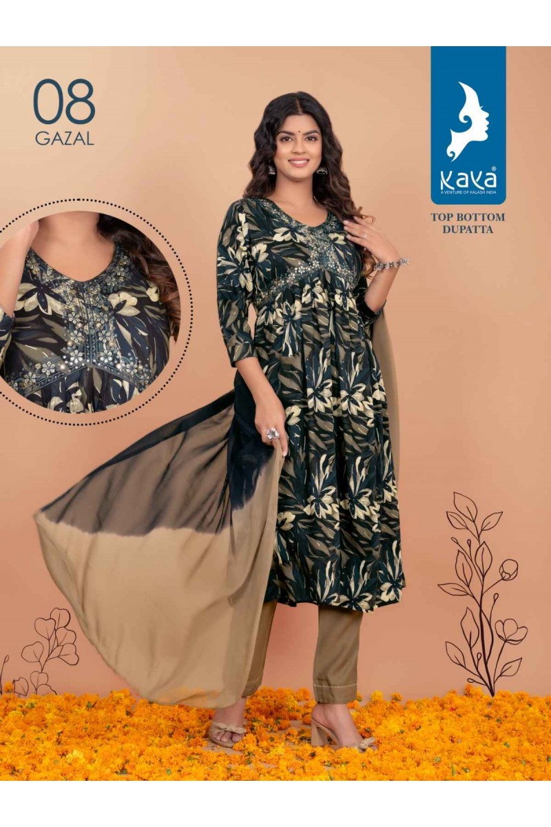 Kaya Gazal Exclusive Ready To Wear Designer Kurtis Set Collection