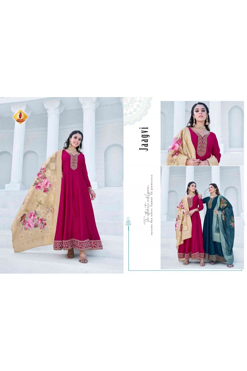 Shruti Ghunghat Designer Anarkali Style Viscose Kurtis Set