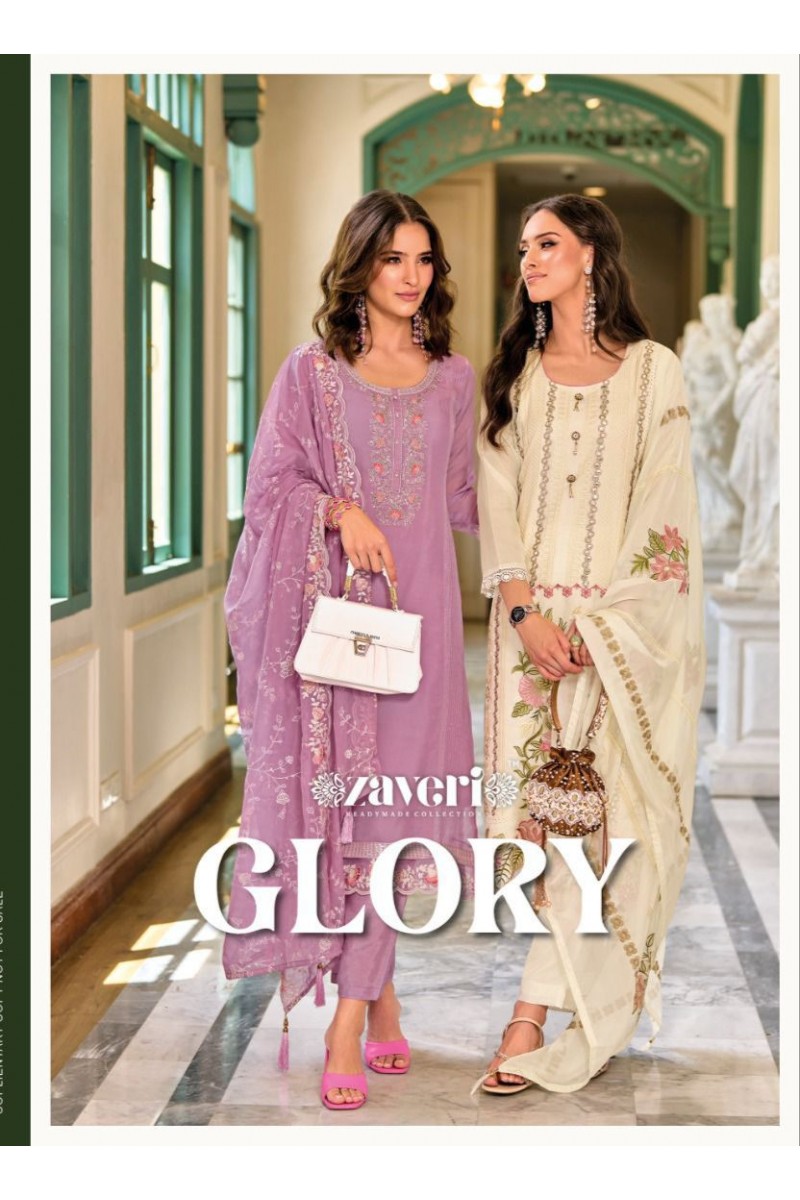 Zaveri Glory Exclusive Embroidery Work Straight Cut Kurti New Designs