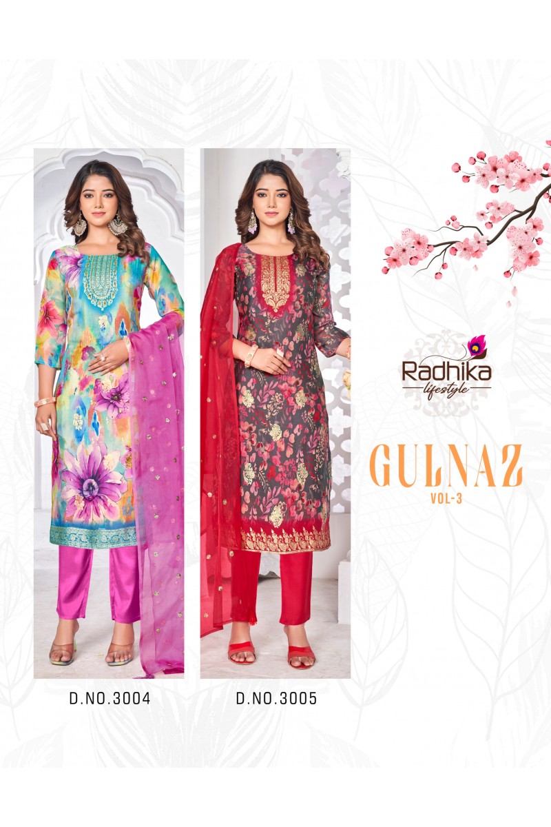 Radhika Lifestyle Gulnaz  Vol-3 Designer Handwork Latest Kurti Designs