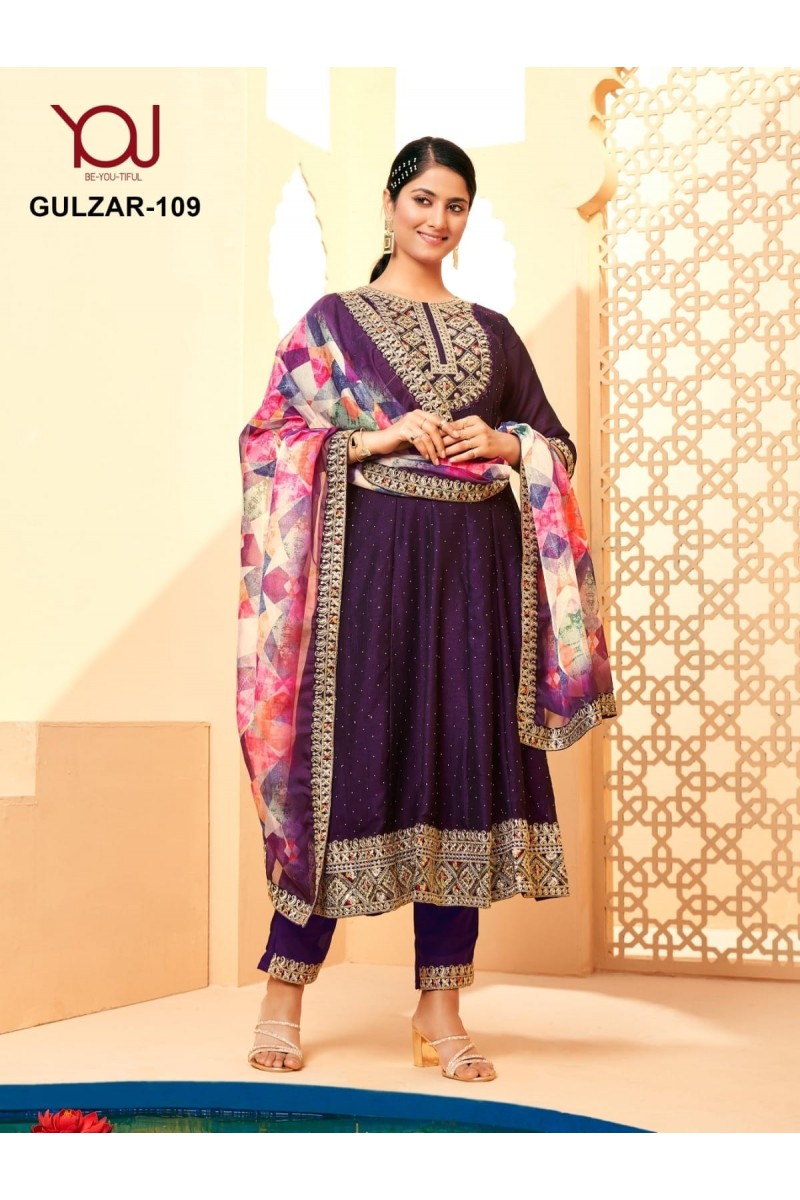 You(Wanna) Gulzar-109 Latest Designer Silk Festive Wear Kurtis Collection
