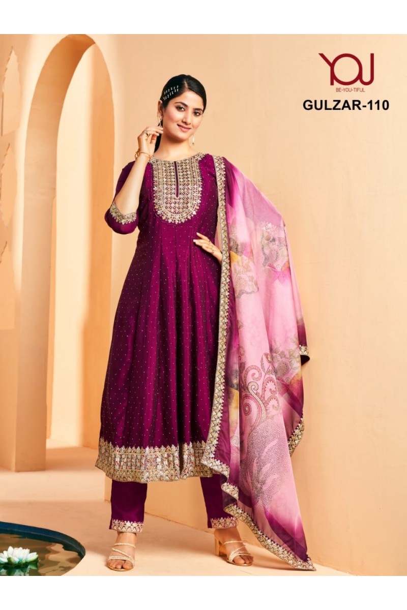 You(Wanna) Gulzar-110 Latest Designer Silk Festive Wear Kurtis Collection