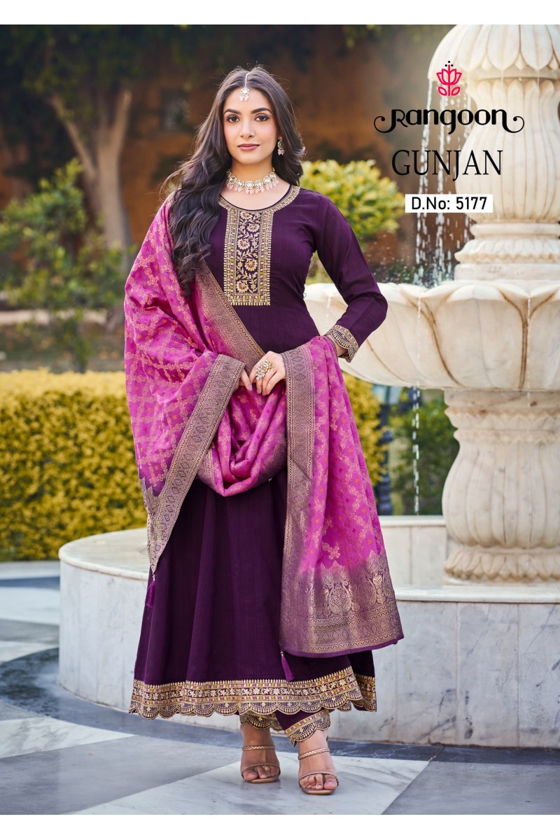 Rangoon Gunjan Anarkali Silk With Designer Readymade Kurti Wholesaler