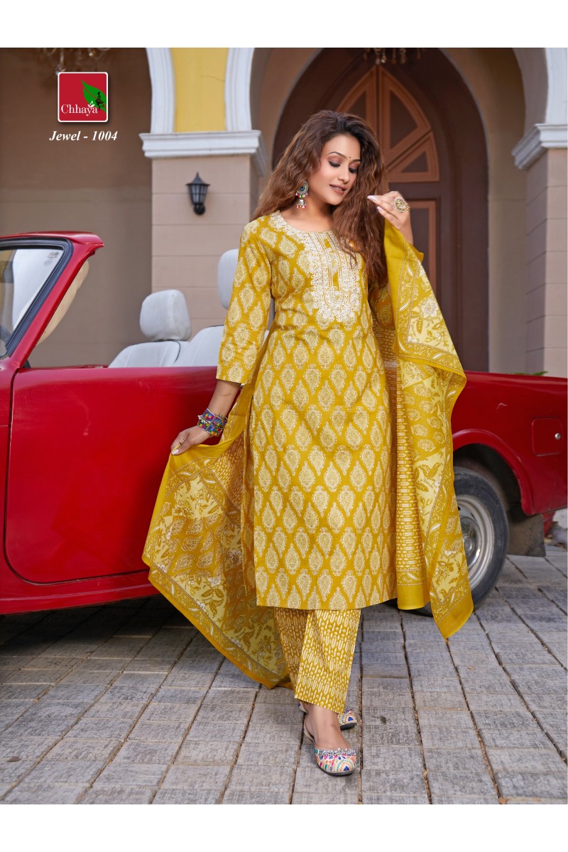 Chhaya Jewel Wholesale Designer Cotton Printed Kurtis Manufacturer