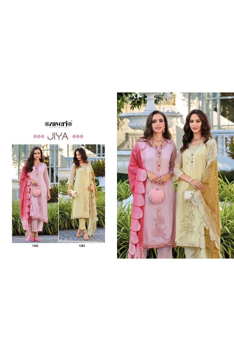 Zaveri Jiya Readymade Printed Embroidery Work Kurtis Manufacturer