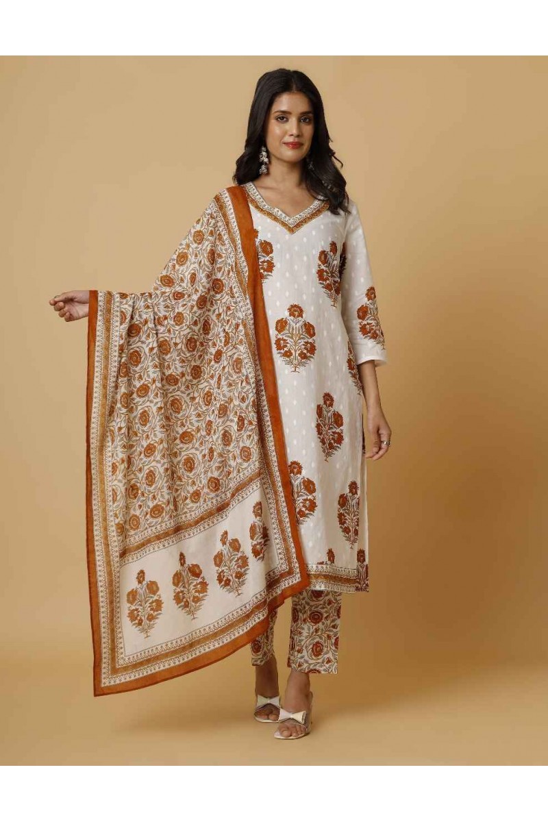 Junoon Designer Cambric Cotton Anarkali Style Combo Set Kurtis