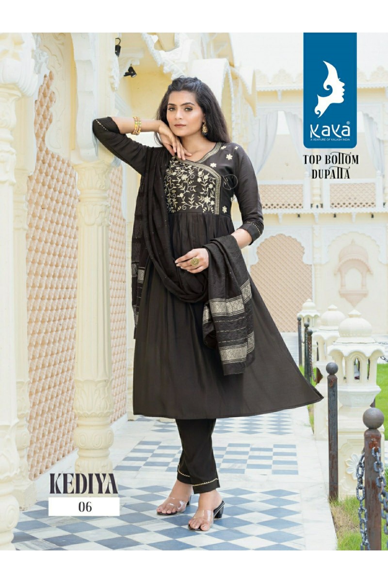 Kaya By Kediya Chanderi Silk Designer Kurti Catalogue Set