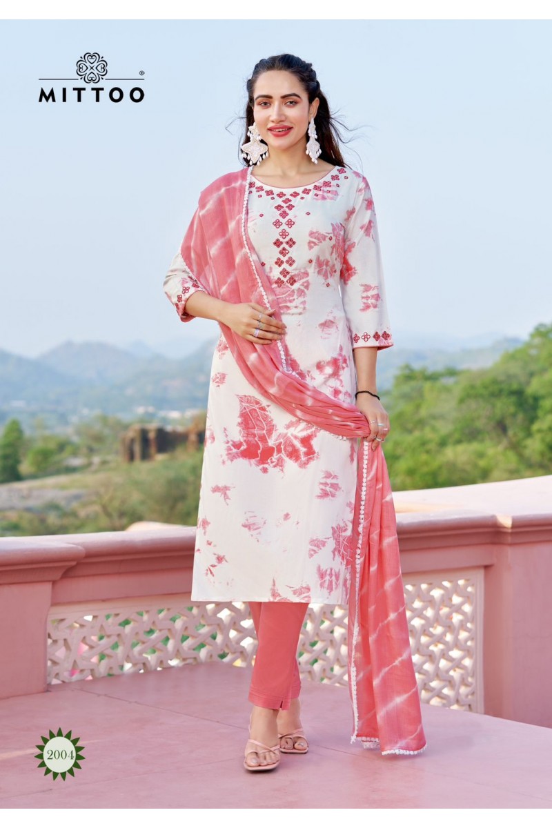 Mittoo Keona Occasion Wear Embroidery Kurti Pant With Dupatta Collection